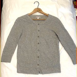 Merona Grey Cotton Cardigan Sweater Size M